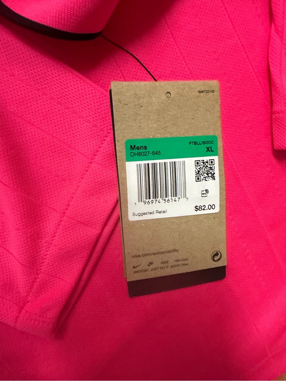 Nike Men’s Referee Pink Long Sleeve Soccer Futball Shirt - XL - Picture 6 of 6